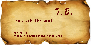 Turcsik Botond névjegykártya